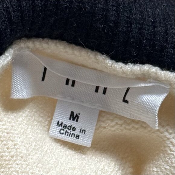 THML Crochet Detail Cardigan Cream Preppy Academia Old Money Cottagecore M - Picture 9 of 12